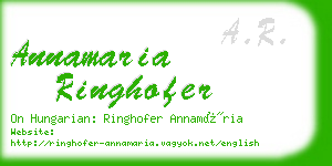 annamaria ringhofer business card